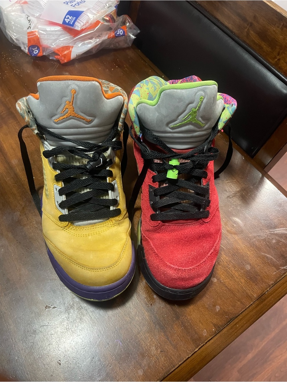 Jordan 5 What The (size 8 men) no soles